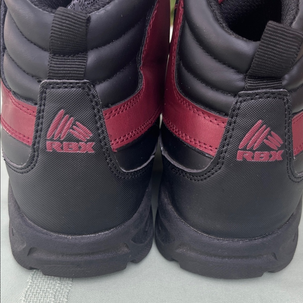 RBX Burgundy and Black Waterproof Ankle Boots size 7 - Picture 2 of 6
